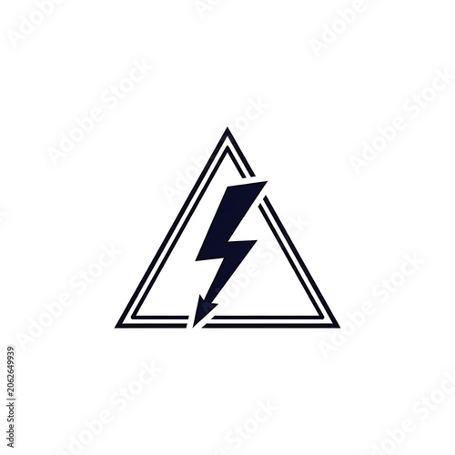 Black upward arrow inside white triangle symbol.