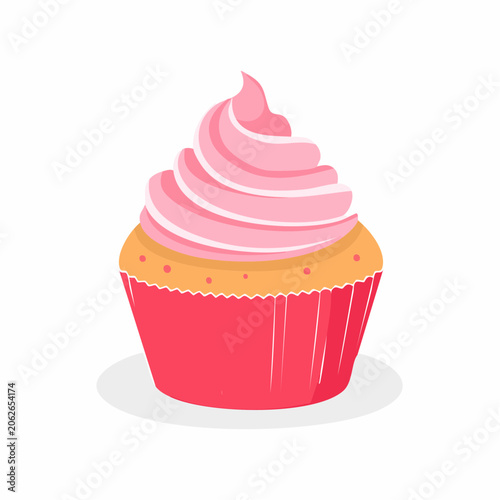 Pink Frosted Cupcake