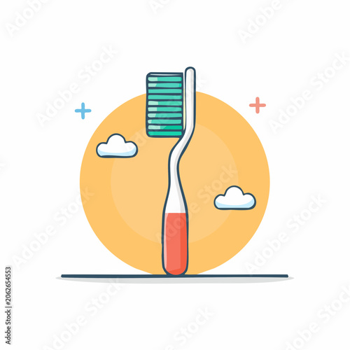 Cartoon Toothbrush Illustration