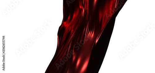 Tableau sur toile Abstract image of flowing red fabric with a silky texture, representing luxury and elegance