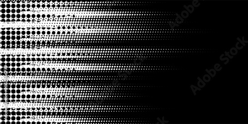 Black and white abstract halftone pattern with hexagon shape for modern background and jersey design.
