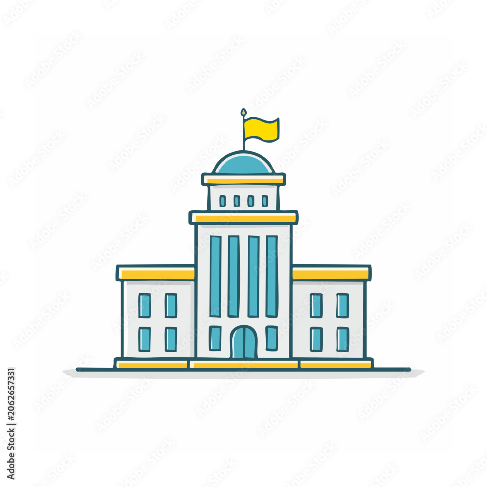Fototapeta premium Flat design lighthouse icon