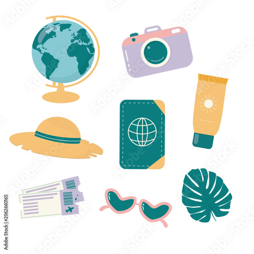 Travel Vacation Icon Collection Set