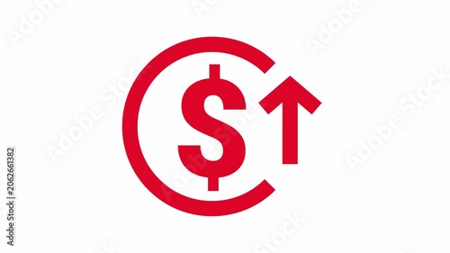 Cost dollar increase animated