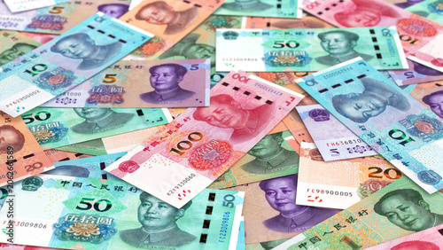 Chinese yuan cny banknotes background