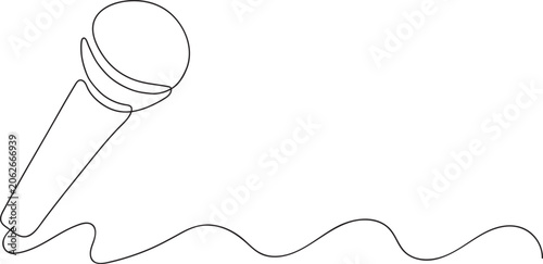 Microphone Line Art Vector Design