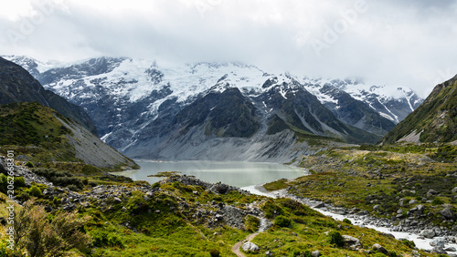 Landscape of Mount Cook in New Zealand 