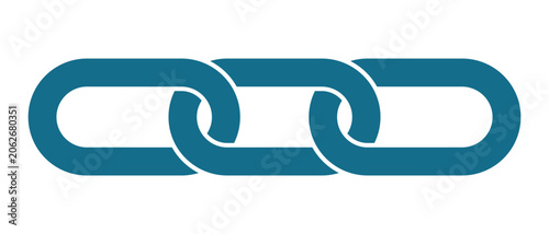 Chain icon, Link icon. Silhouette of chain vector. Vector illustration.
