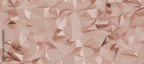 Fotografie Elegant rose gold polygonal background with subtle lighting and shadow play