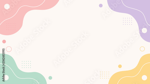 Fotografie Pastel waves frame a soft, clean background