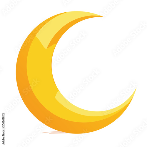Flat design yellow banana icon
