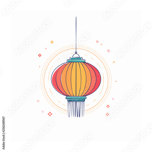 Hot air balloon vector with basket and ropes