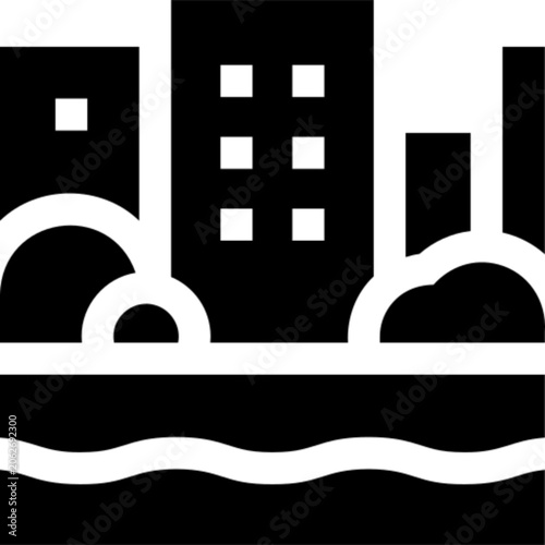 Canal Water Channel Infrastructure Nature Transport Icon Set