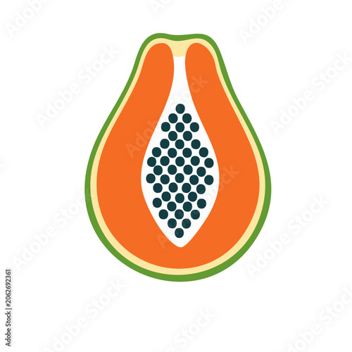 Flat design coffee cup icon with beans