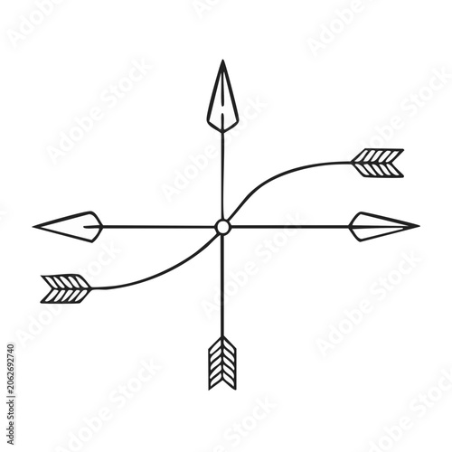 Wind turbine line art icon