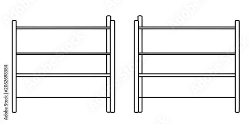 Obraz na plátně Shelving Unit Pair with Four Metal Wire Shelves Each, Freestanding Frame Design,