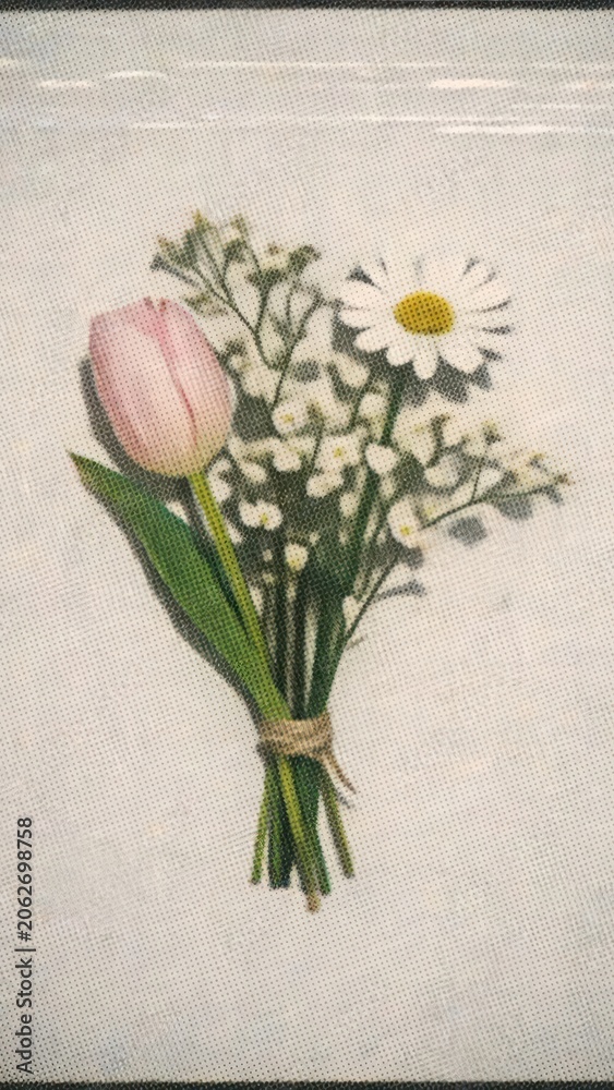 Obraz premium Delicate floral bouquet mobile wallpaper