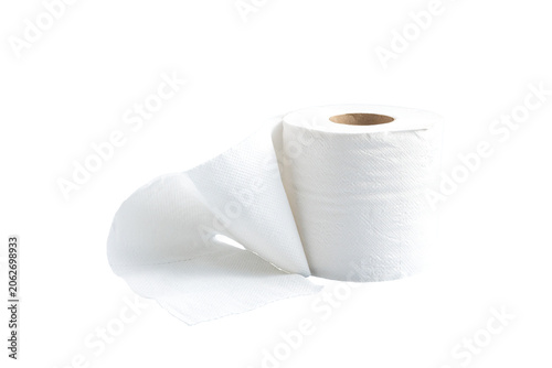 Roll of toilet paper, isolated on transparent background.