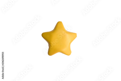 A yellow five-pointed star shape, isolated on transparent background.