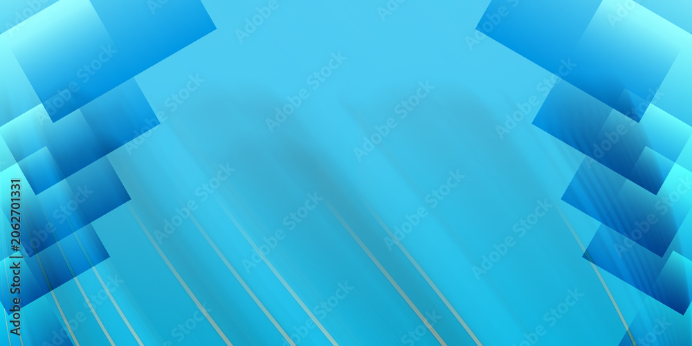 Fototapeta premium Abstract blue background with geometric square elements