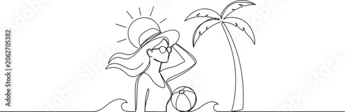 Fotografie A woman enjoying summer vacation