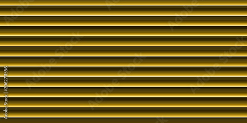Horizontal golden yellow and black gradient stripes pattern background texture