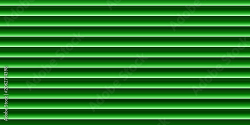 Green horizontal blinds with a gradient effect on a colored background