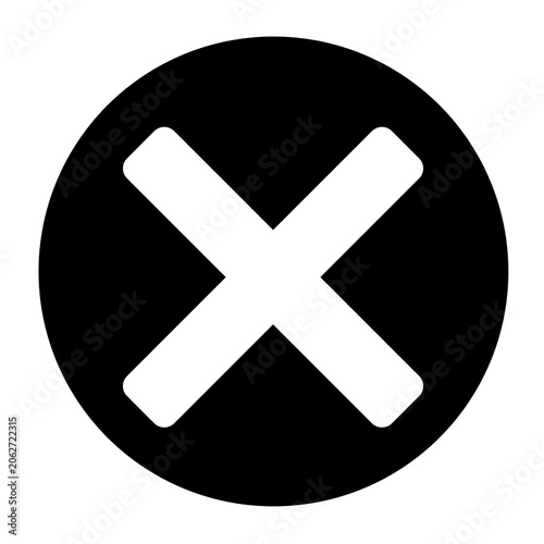 Black Cross Icon