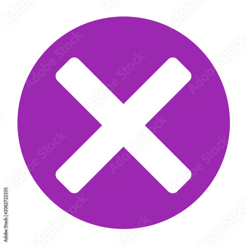 Purple Cross Icon