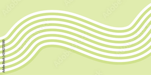 Konstfotografi Vibrant light green background with playful wavy lines and stripes