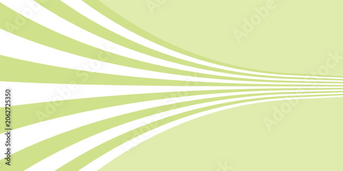 Quadro su tela Vibrant light green background with playful wavy lines and stripes