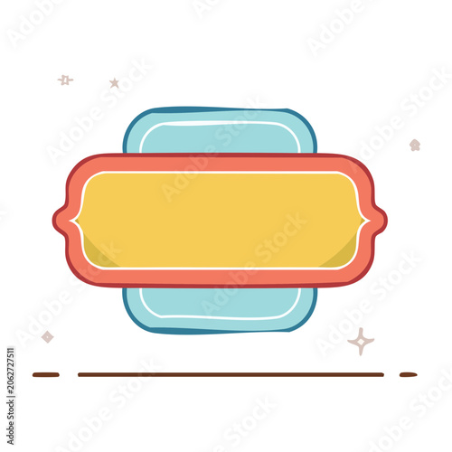 Colorful stacked rings flat design vector