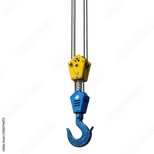 Industrial Crane Hook 3d Render Transparent Background