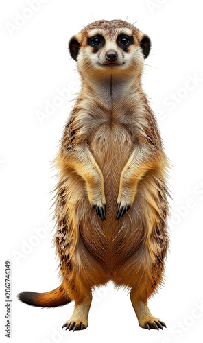 Meerkat Standing Upright Transparent Background