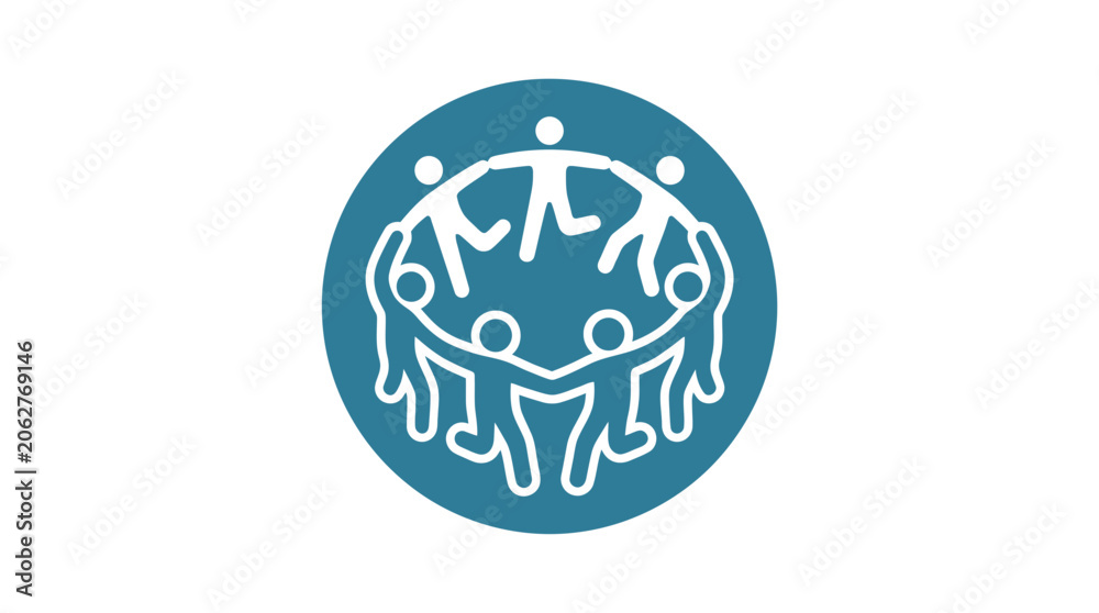 Fototapeta premium Diverse People Circle Unity Symbol