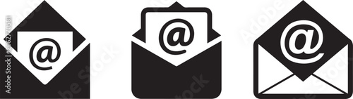 Email icon clean outline vector minimal line style envelope shape isolated on light background for communication app and modern UI design