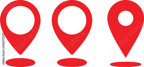 Location pin icon clean outline vector, minimal blue line style, isolated on light background for modern map and navigation UI design