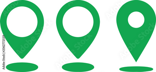 Location pin icon clean outline vector, minimal blue line style, isolated on light background for modern map and navigation UI design