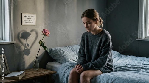 young woman sitting on a chair