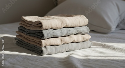 Softly Folded Neutrals on a Linen Bed
