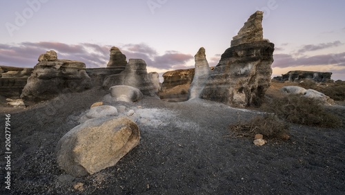 Stratified City, Ciudad estraticicada, Antigua Rofera de Teseguite, Lanzarote, Canary Islands, Spain
