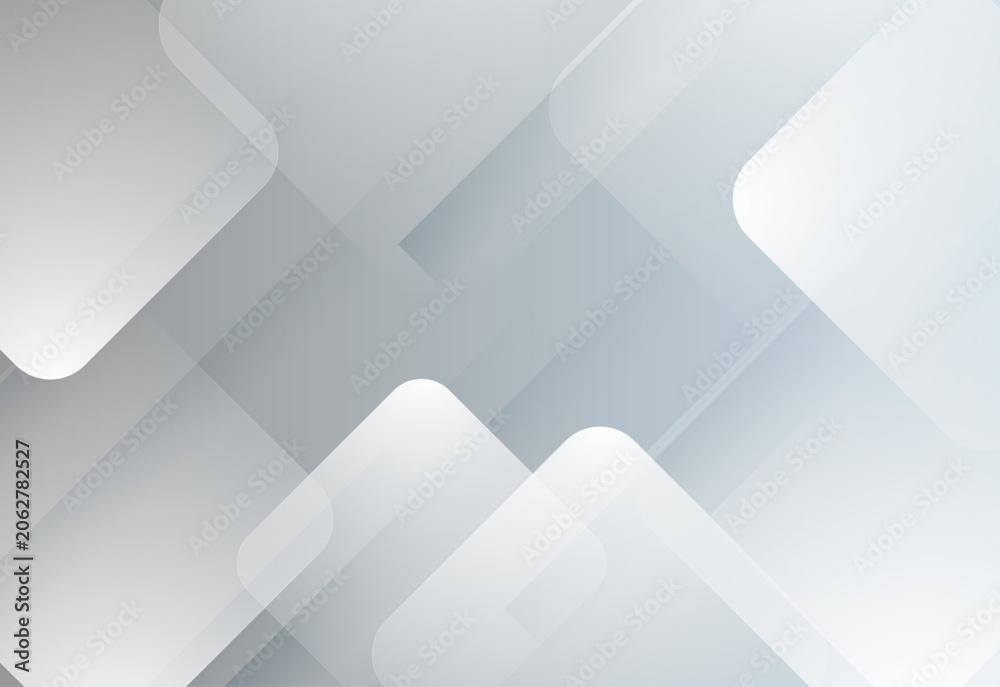 Fototapeta premium Abstract modern 3D wave shapes in soft white and blue gradients background for design