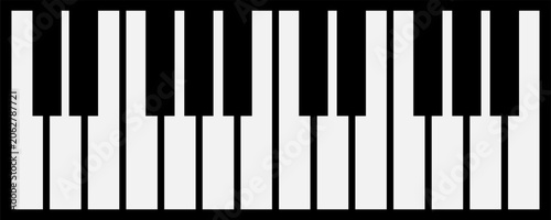 Fotografía the notes, piano keyboard, piano keys, music, reports and octave, vector
