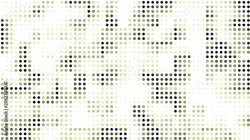 Seamless abstract mosaic technology halftone dotted overlay background animation. white  screen background
