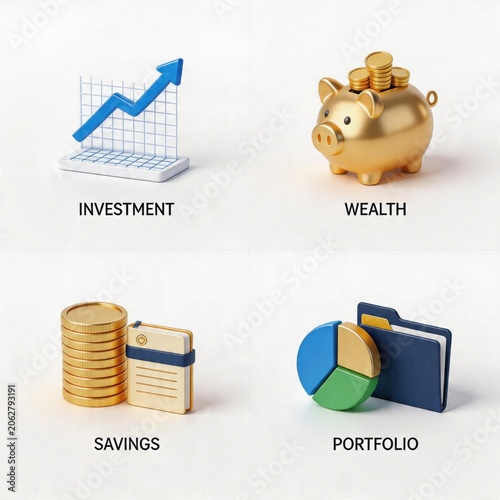 Financial concepts and investment icons