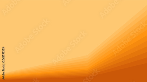 Abstract orange vector background with layered stratified geometric lines. Dynamic yellow and brown gradient stripes for autumn banner, cover, presentation, and web template