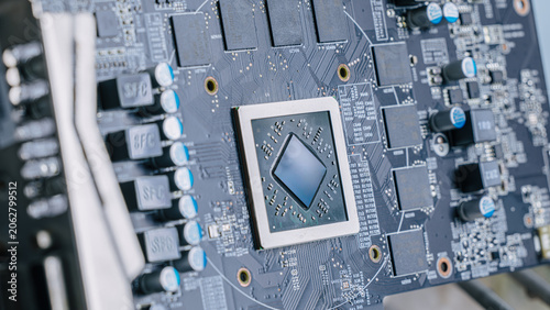 Photography Ai Chips, AI microprocessor, Artificial intelligent memory computer processor on circuit board