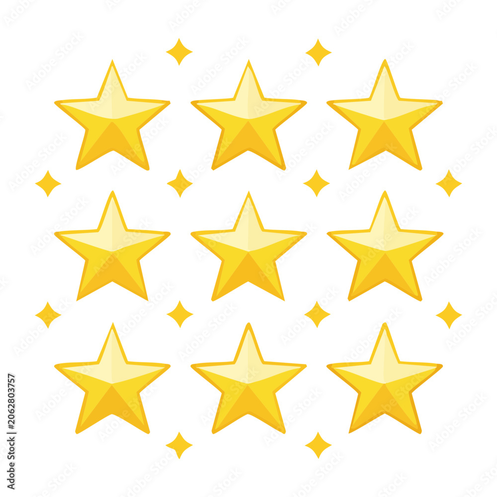 Obraz premium Yellow star and diamond vector pattern