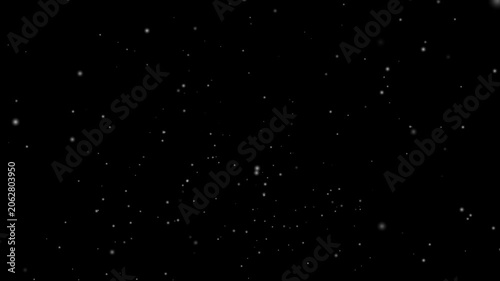 Real snow snowing on black background in cold winter season