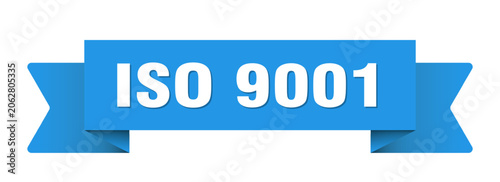 iso 9001 ribbon isolated on transparent background. iso 9001 ribbon